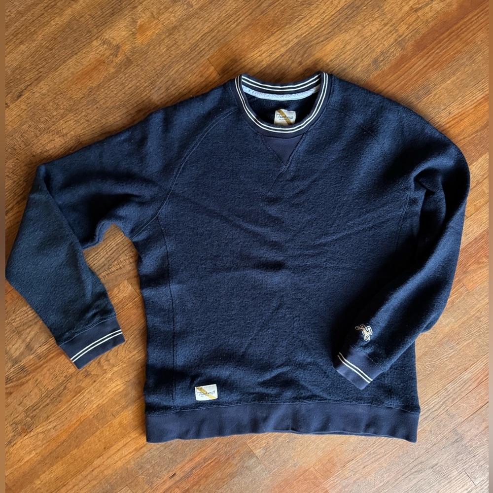 men’s tracksmith wool crewneck. size medium.
